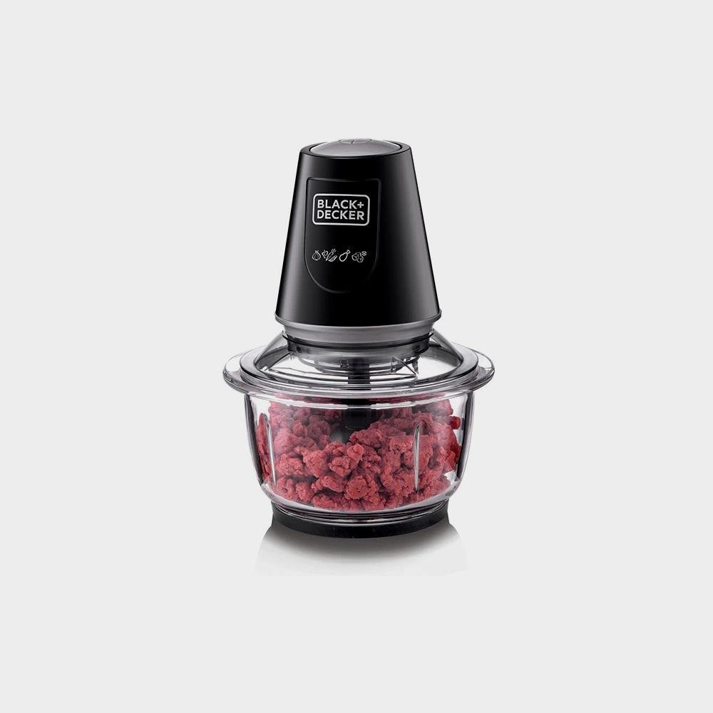 مفرمة زجاجية عمودية/مفرمة ذات سعة وعاء زجاجي مع نظام رباعي الشفرات قابل للإزالة - الصورة 3