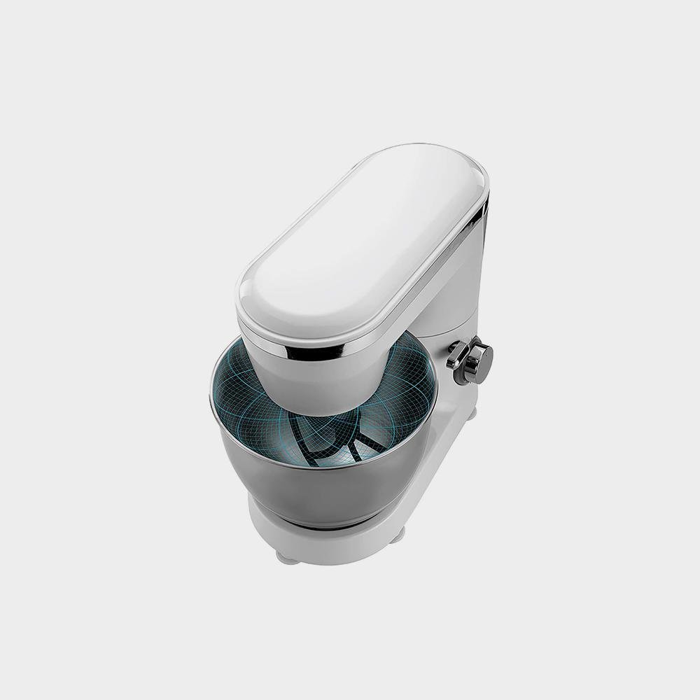 ماكينة خلاط المطبخ، قوة 1000 واط، سعة كبيرة 4 لتر، وعاء من الفولاذ المقاوم للصدأ - الصورة 2