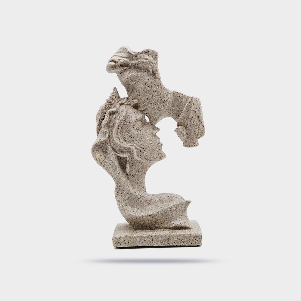 زوجين التماثيل تمثال رومانسية منحوتة الحرف زخرفة التقبيل عاشق الراتنج النحت الفن الحديث